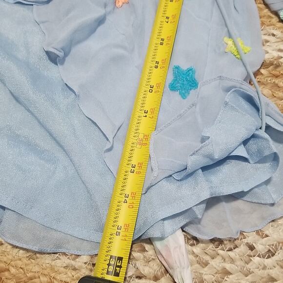 NWT ROCOCO SAND Georgette Tunic Mini Dress In Blue - Picture 13 of 13